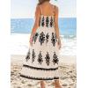 CUPSHE Women’s Summer Maxi Dress V Neck Paisley Slit Cami Long Dress Beach Sundress(White)