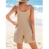 CUPSHE Women’s Summer Romper Spaghetti Strap Scoop Neck Sleeveless Wide Leg Beach Vacation Jumpsuit Trendy 2025(Yellow)