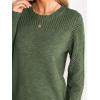 CUPSHE Womens Sweaters Casual Long Sleeve Pullover Sweaters Crewneck Soft Knit Jumper Top(Green)