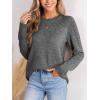 CUPSHE Womens Sweaters Casual Long Sleeve Pullover Sweaters Crewneck Soft Knit Jumper Top(Grey)