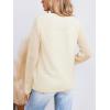 CUPSHE Womens Sweaters Casual Long Sleeve Pullover Sweaters Crewneck Soft Knit Jumper Top(White)