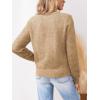CUPSHE Womens Sweaters Long Sleeve Crew Neck Trendy Sweater Tops for Fall(Brown)