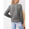 CUPSHE Womens Sweaters Long Sleeve Crew Neck Trendy Sweater Tops for Fall(Grey)