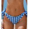 CUPSHE Womens Swimsuit Bikini Reversible Bottom Side Tie(White/Blue/Orange)