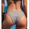 CUPSHE Womens Swimsuit Bikini Reversible Bottom Side Tie(White/Brown/Floral)
