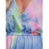 CUPSHE Women’s Swimsuit Coverup Dress Short Sleeve Casual Summer Printed Beach Cover Ups Sundress(Tie Dye)
