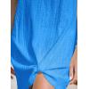 CUPSHE Womens Swimsuit Coverup Sleeveless Swimwear Beach Cover Ups Sheer Twisted Basic Tank Dress(Blue2)