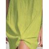 CUPSHE Womens Swimsuit Coverup Sleeveless Swimwear Beach Cover Ups Sheer Twisted Basic Tank Dress(Green2)