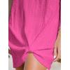 CUPSHE Womens Swimsuit Coverup Sleeveless Swimwear Beach Cover Ups Sheer Twisted Basic Tank Dress(Hot Pink2)