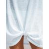 CUPSHE Womens Swimsuit Coverup Sleeveless Swimwear Beach Cover Ups Sheer Twisted Basic Tank Dress(White)