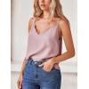 CUPSHE Womens Tank Tops V Neck Button Down Casual Cami Blouses Summer Sleeveless Basic Tank Shirt(A-pink)
