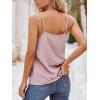 CUPSHE Womens Tank Tops V Neck Button Down Casual Cami Blouses Summer Sleeveless Basic Tank Shirt(A-pink)