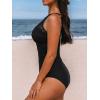 CUPSHE Women’s Tankini Sets High Neck Mesh Cutouts Two Piece Bathing Suits Adjustable Straps Mid Rise Swimwear(Black)