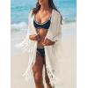 CUPSHE Women’s Tassel Long Kimono Cardigans Beach Swimsuit Bikini Cover Up(Apriot)
