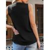 CUPSHE Womens Top Lace Split Neck Sleeveless Shirts Dressy Tank Coverup 2025 Fashion Blouse Summer Casual(Black)
