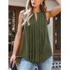 CUPSHE Womens Top Lace Split Neck Sleeveless Shirts Dressy Tank Coverup 2025 Fashion Blouse Summer Casual(Green)