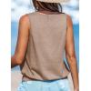 CUPSHE Womens Top V Neck Knit Sleeveless Shirts Dressy Tank Tops 2025 Fashion Blouse Summer Casual(Khaki)