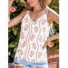 CUPSHE Womens Top V Neck Top Gracie Floral Cami Straps Sleeveless Relaxed Blouse Casual Loose(Red)