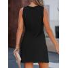 CUPSHE Women’s Twisted Tank Dress Sleeveless Crew Neck Dresses Casual Summer(Black)