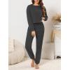 CUPSHE Women’s Two Piece Outfit Sweatsuits Set Long Sleeve Loungewear Tracksuit Jogger Set(Dark Grey)