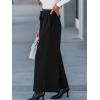 CUPSHE Womens Wide Leg Pants Elastic High Waisted Beach Trousers Cotton Linen Summer Palazzo Solid Black M
