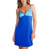 CUPSHE Nightgowns for Women V Neck Sleepwear Soft Sleeveless Chemise Lingerie(D-blue-2)