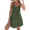 CUPSHE Women Bathing Suit Cover Up Spaghetti Straps Swim Beach Dresses Hollow Out Swimsuit Coverup 2026(Green)
