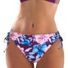 CUPSHE Women Swimsuit Bikini Bottom String Cheeky Side Tie Low Rise Bathing Suit(Violet/Floral)