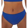 CUPSHE Women’s Bikini Bottom Separate Mid Rise Full Coverage Swimsuit Bottom Only(Royal Blue)