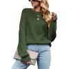 CUPSHE Womens Fall Sweater Long Sleeve Crewneck Knit Lightweight Pullover Sweater Top(Olive Green)