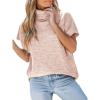 CUPSHE Women’s Fall Sweaters Turtleneck Oversized Cap Sleeve Knitted Casual Fit Pullover Tops(Oatmeal)