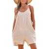 CUPSHE Women’s Knit Scoop Neck Sleeveless Straight Leg Beach Vacation Jumpsuits(Beige)