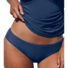 CUPSHE Women’s Low Rise Bikini Bottom Swimsuit Classic Coverage Swim Bottom Only(Navy Blue)