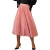 CUPSHE Women’s Mesh Midi SkirtsTulle A Line Fairy Patterned High Waist Dressy Long Skirt Casual Vacation Outfits(Solid Pink)