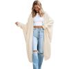 CUPSHE Women’s Oversized Cardigan Sweater Open Front 2025 Fall Long Sleeve Soft Knit Casual Sweaters Outwear(Beige)