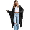CUPSHE Women’s Oversized Cardigan Sweater Open Front 2025 Fall Long Sleeve Soft Knit Casual Sweaters Outwear(Black)