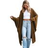 CUPSHE Women’s Oversized Cardigan Sweater Open Front 2025 Fall Long Sleeve Soft Knit Casual Sweaters Outwear(Brown)
