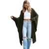 CUPSHE Women’s Oversized Cardigan Sweater Open Front 2025 Fall Long Sleeve Soft Knit Casual Sweaters Outwear(Brown-green)