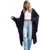 CUPSHE Women’s Oversized Cardigan Sweater Open Front 2025 Fall Long Sleeve Soft Knit Casual Sweaters Outwear(Navy)