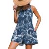CUPSHE Women’s Romper Sleeveless Loose fit Wide Leg Jumpsuits Overall Beach Outfits Travel Vacation Clothe XS(Blue)