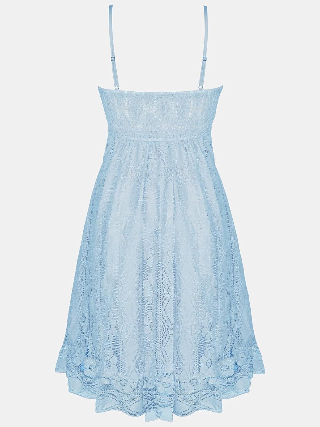 imageCUPSHE Womens Mini Dress Lace Boho Tassel VNeck Flare Ruffle Adjustable Straps Beach Summer Short DressBluemini