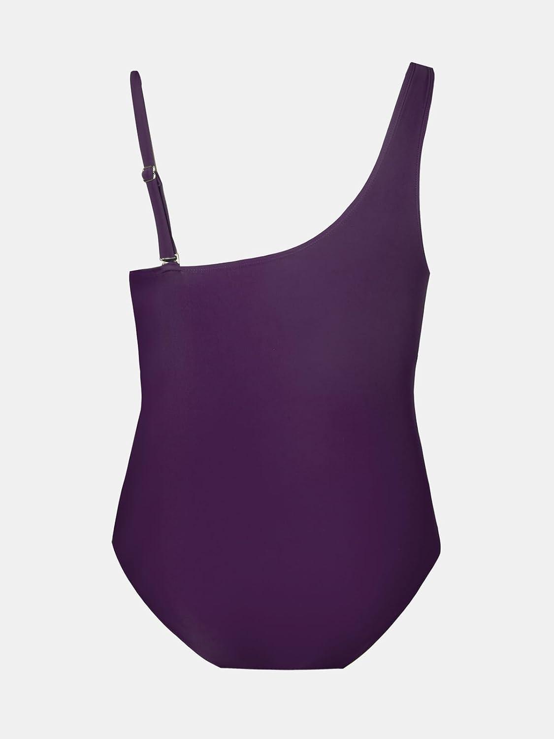 imageCUPSHE Womens Plus Size Swimsuit One Piece Bathing Suit Mesh Removable Straps SwimwearBlackberry Wine