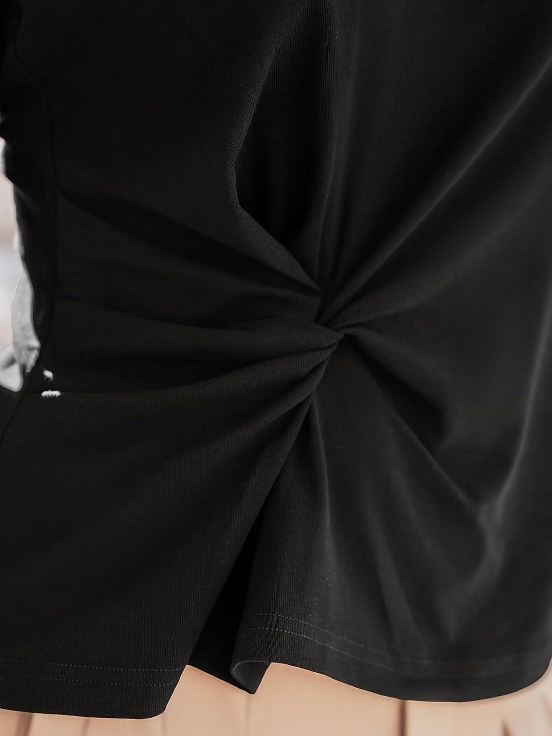 imageCUPSHE Womens Top Knit Mock Neck Sleeveless Side Twist Jersy BlouseBlack