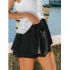 CUPSHE Beach Cover Up Shorts for Women Drawstring Waist Flowy Casual Summer Shorts Wide Leg Lounge Shorts(Black)