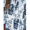 CUPSHE Fall Dress for Women 2025 V Neck Long Sleeve Floral Button Ruffled Fall Fashion Midi Spring Casual Dress(Navy Floral)