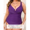 CUPSHE Plus Size One Piece Swimsuit for Women Ruched Underwire Bathing Suit Curvy Tummy Control Swimwear(Deep Purple)