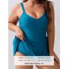 CUPSHE Plus Size Swimsuit for Women One Piece Bathing Suit Scoop Neck Ruffled Swim Dress Adjustable Straps(Teal Blue)