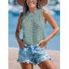 CUPSHE Summer Crochet Tank Tops for Women Sleeveless Beach Cover Up Top Casual Knit Tops Swim Cover Ups(Green)