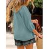 CUPSHE Swimsuit Coverup for Women Button Down 100% Cotton Shirts Half Sleeve Beach Wear Blouse(Sky Blue)