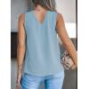 CUPSHE Women Crisscross Top Sleeveless Shirt Halter Tee Casual(Blue)